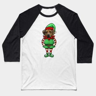 Rhodesian Ridgeback Christmas Elf Baseball T-Shirt